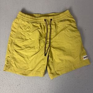 Howler Bros Salado Shorts Mens Small Yellow Nylon 7" Swim Hybrid Board Shorts